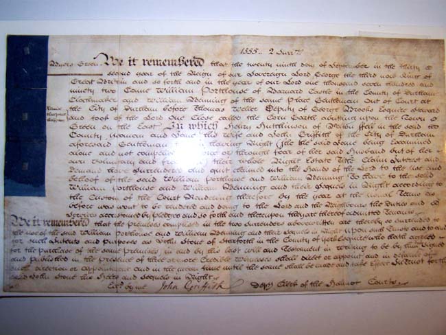 An 18th century English legal document recording a sale of property on Septemeber 29, 1792 — image 2